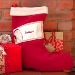 This is a gorgeous personalised christmas stocking which will last for years and years  A great gift