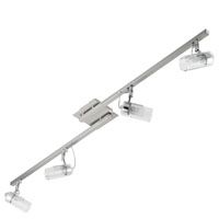 Luxxo 4 Light Folding Bar Spotlight Brushed Chrome Finish