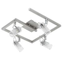 Luxxo 4 Light Spiral Spotlight Brushed Chrome Finish