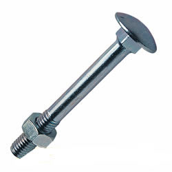 M16 x 110 Carriage Bolts and Nuts. Zinc