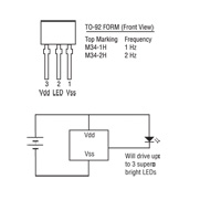 Unbranded M34-1(3321) LED FLASHER CHIP 1HZ (RC)