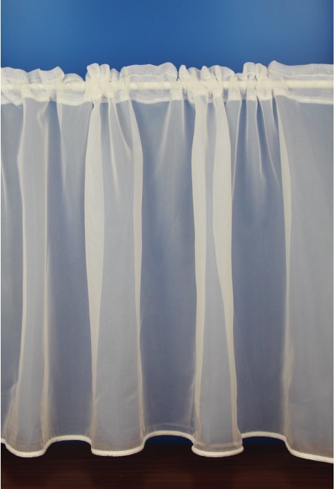 Unbranded Macey White Plain Voile Cafe Net Curtains