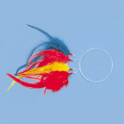 Mackerel feathers  4 hook coloured  size 3/O