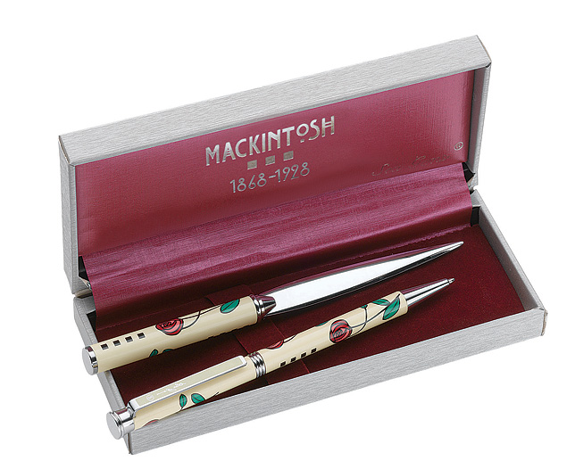 Unbranded Mackintosh Pen and Letter Opener Giftbox - Rose Cream