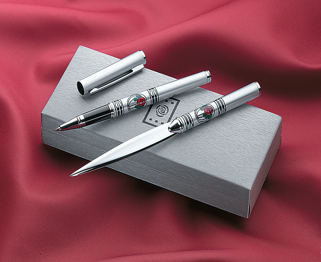 Unbranded Mackintosh Pen and Letter Opener Giftbox - Satin Silver