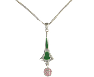 Unbranded Mackintosh Style Sterling Silver Pendant