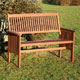 Sit back and admire your garden from this attractive MFTN yellow balau 2-seater garden bench
