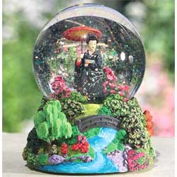 Madame Butterfly Musical Water Globe