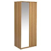 Unbranded Maddox Double Wardrobe With Mirror, Oak