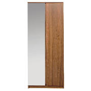 Unbranded Maddox Double Wardrobe With Mirror, Walnut
