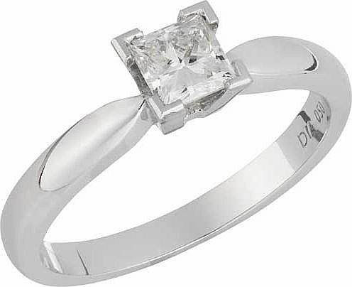 unbranded Made for You 18ct White Gold 50pt Solitaire Ring