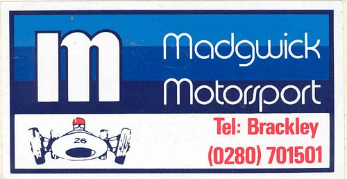 Madgwick Motorsport Logo Sticker (14cm x 8cm)