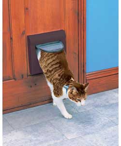 Unbranded Magnetic Cat Flap Brown