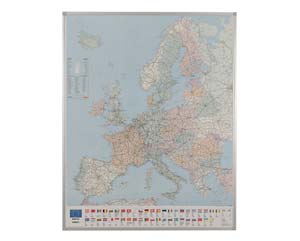 Unbranded Magnetic drywipe euro wall map