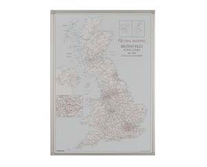 Unbranded Magnetic drywipe uk postcode wall map