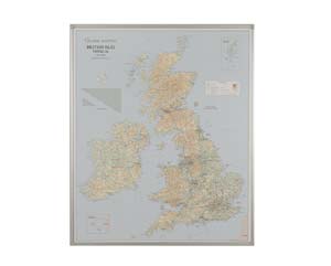 Unbranded Magnetic drywipe UK road and terrain wall map