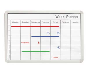 Unbranded Magnetic drywipe weekly planner