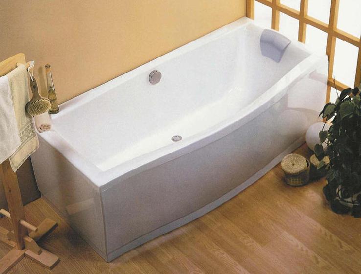 Unbranded Magnolia Acrylate Bath Tub with Support 180 x 75cm