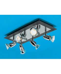 Unbranded Magnum Slate Effect 6 Light Rectangular Spotlight Plate