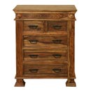 Mah Haraja Indian light 5 drawer chest of
