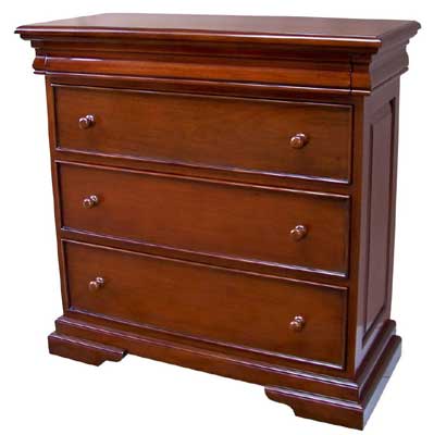 Unbranded Mahogany Chest of Drawers 3 Petersham