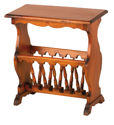 HAND CRAFTED DETAIL SOLID MAHOGANY MAGAZINE RACK