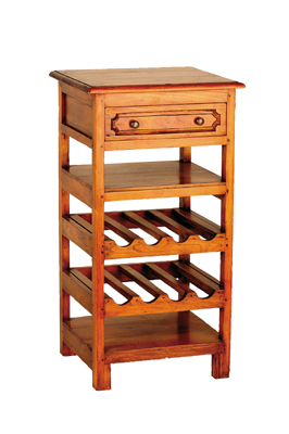 HAND CRAFTED DETAIL SOLID MAHOGANY SMALL WINE RACK