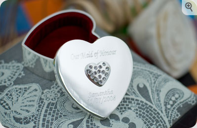 Unbranded Maid of Honour Diamante Trinket Box