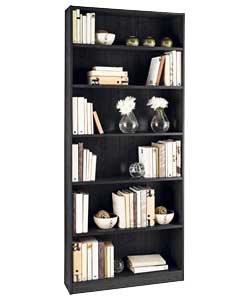 Unbranded Maine Black Tall Wide Bookcase