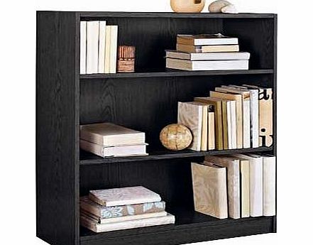 Unbranded Maine Small Extra Deep Bookcase - Black Ash
