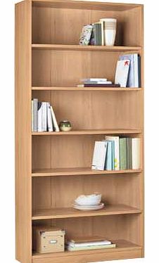 Unbranded Maine Tall and Wide Extra Deep Bookcase - Beech