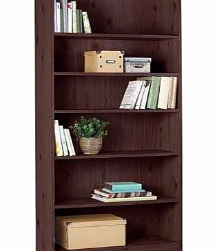 Unbranded Maine Tall and Wide Extra Deep Bookcase - Walnut