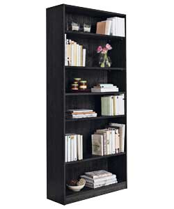 Unbranded Maine Tall Wide Extra Deep Black Finish Bookcase