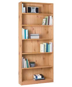 Unbranded Maine Tall Wide Pine Finish Bookcase
