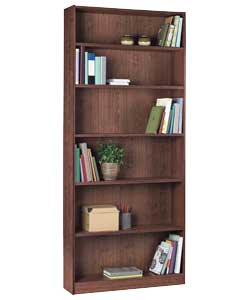 Unbranded Maine Tall Wide Walnut Effect Bookcase