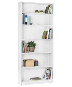 Unbranded Maine Tall Wide White Finish Bookcase