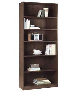 Unbranded Maine Walnut Finish Tall Wide Extra Deep Bookcase