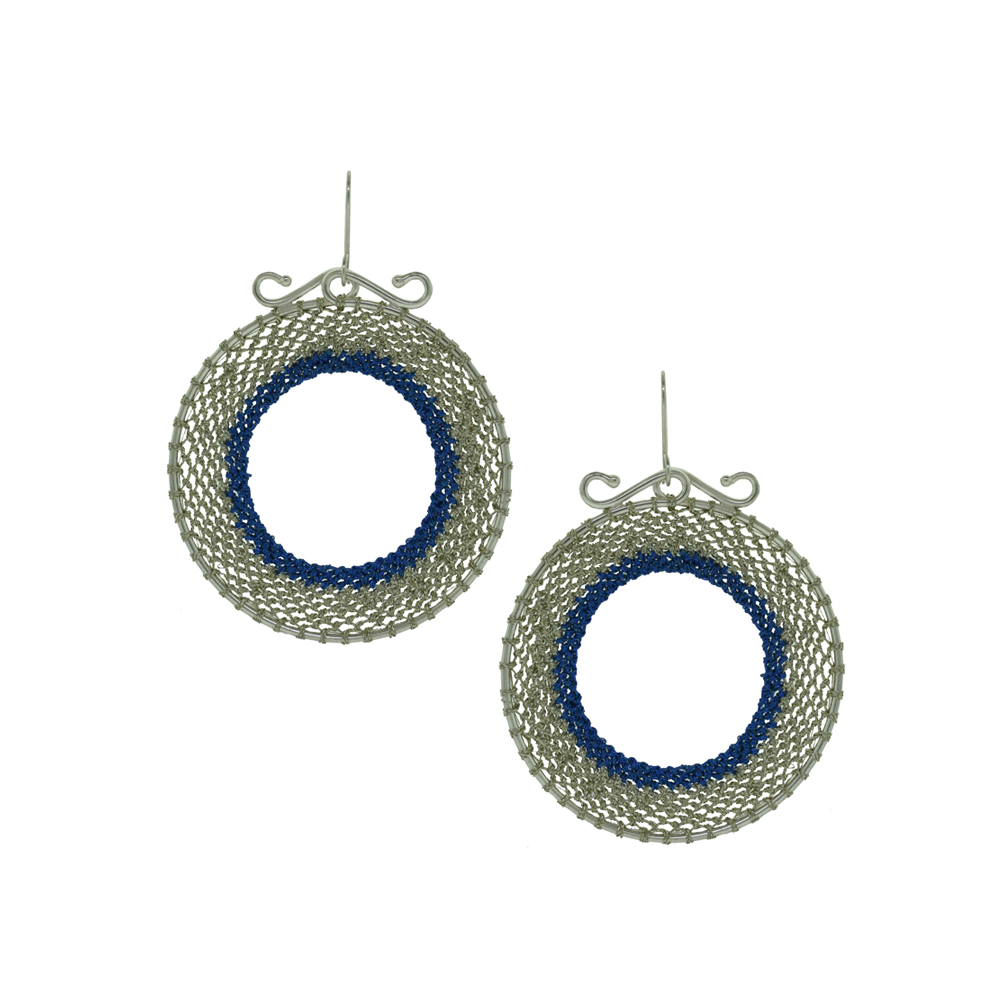 Unbranded Majorelle Earrings Light Gold/ Blue