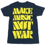 MAKE MUSIC NOT WAR T-Shirt, Navy, L