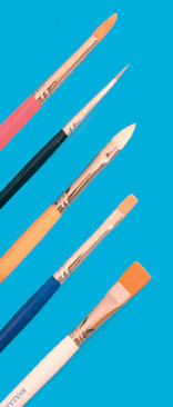 The brushes are made from a synthetic material making them soft and durable. Excellent for fine deta