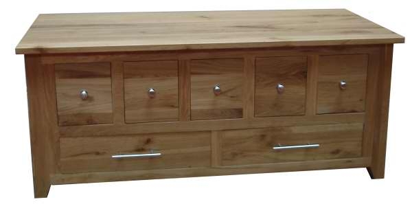 Unbranded Malano Oak Coffee Table with 14 Drawers