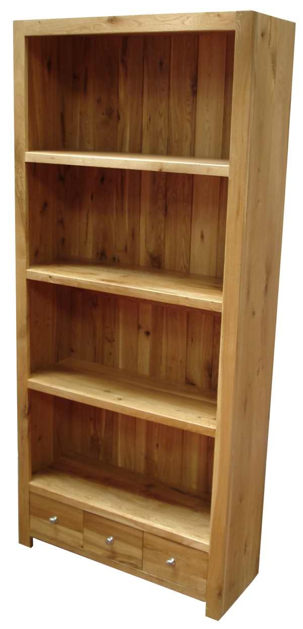 Unbranded Malano Oak Tall Bookcase with Drawers