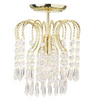 Malbay Single Light Semi Flush Brass Plated