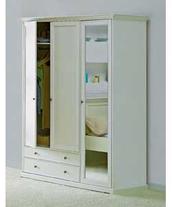 Unbranded Malham 3 Door 2 Drawer Wardrobe