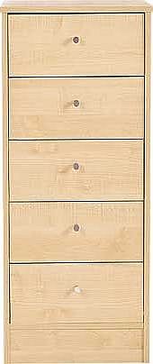Unbranded Malibu 5 Drawer Chest - Maple Effect
