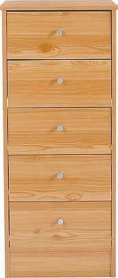 Unbranded Malibu 5 Drawer Chest - Pine Effect