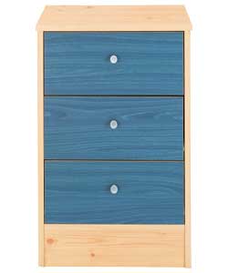 Silver coloured metal handles. Size (H)60.5, (W)39, (D)39.6cm. Packed flat for home assembly