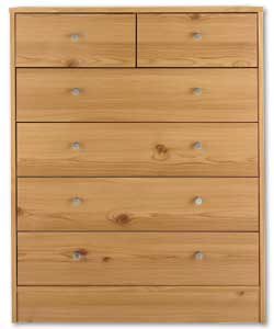 Malibu Pine Chest 4 plus 2 Drawer Chest
