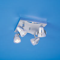 Mano 4 Light Spot Light Satin Silver Effect