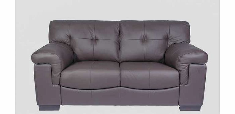 Unbranded Marcello Regular Leather Sofa - Chocolate